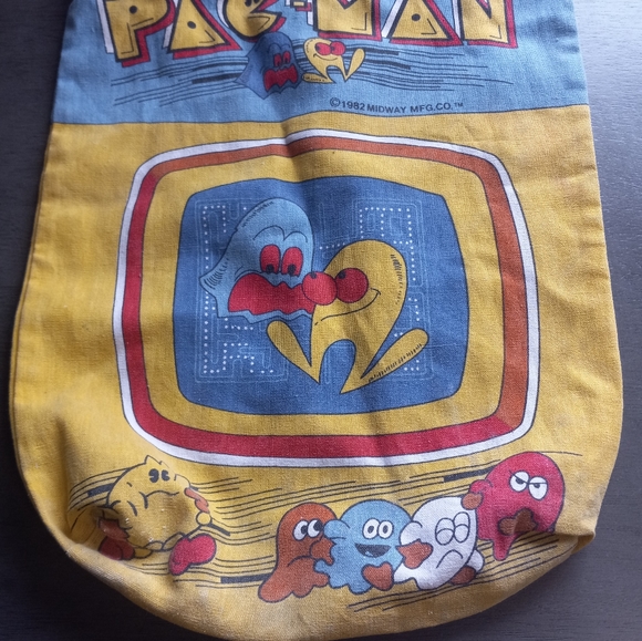 Vntg 1982 Midway Pac Man Tote Bag - Picture 4 of 6